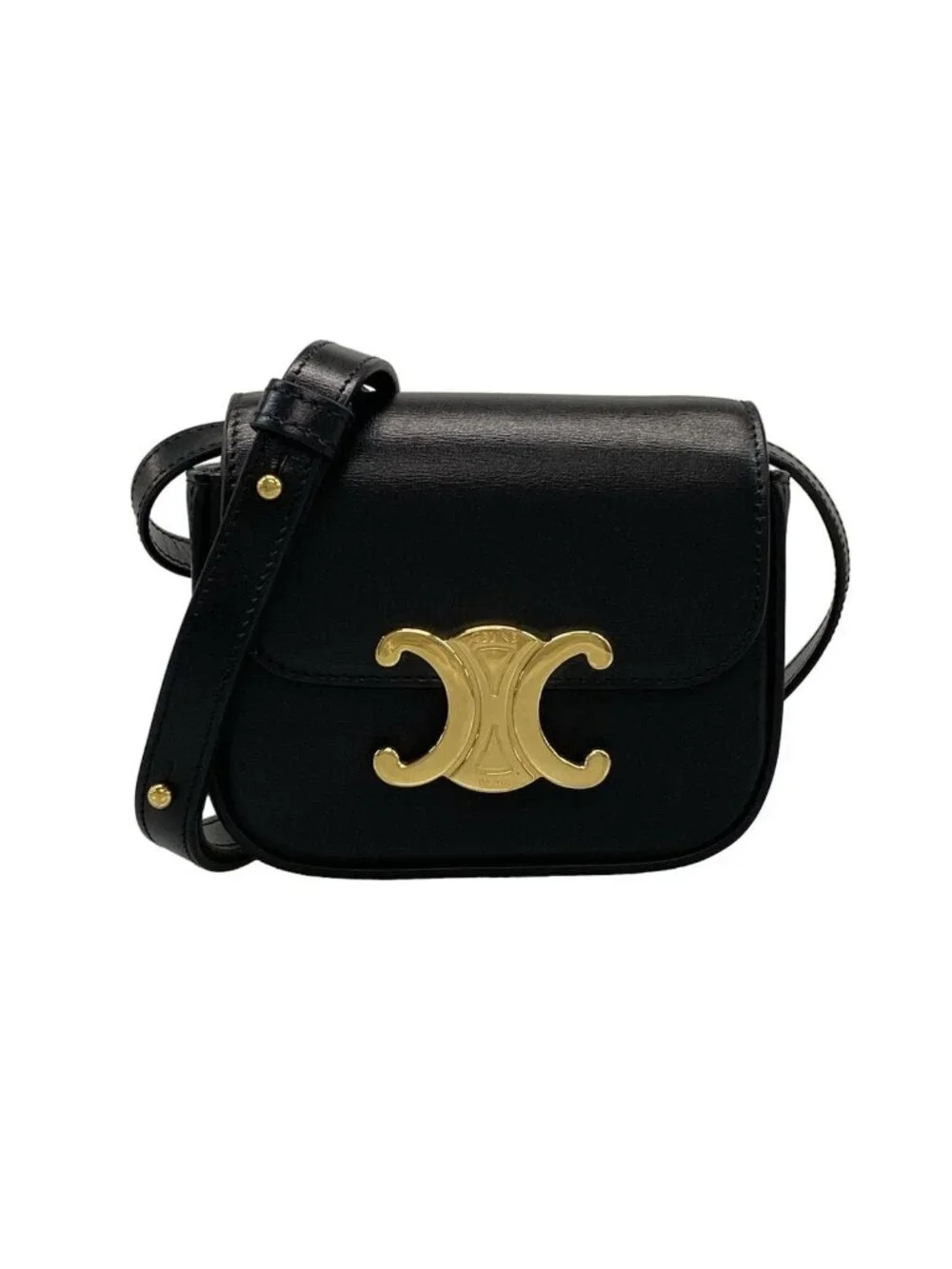 ★SOLD★ Celine Shoulder Bag Mini Claude Black - Picture 1 of 15